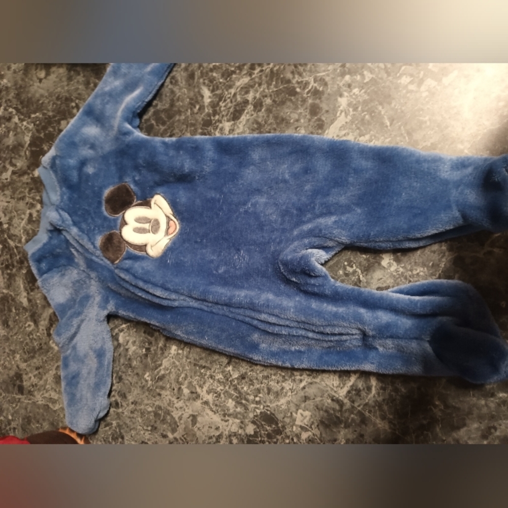 Disney Blue Footies One Piece with Luxurious Finish